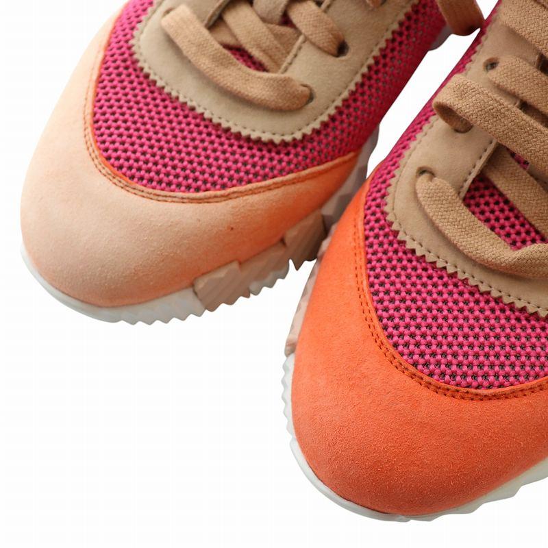 HERMES エルメスバウンシングスエードローカットスニーカー