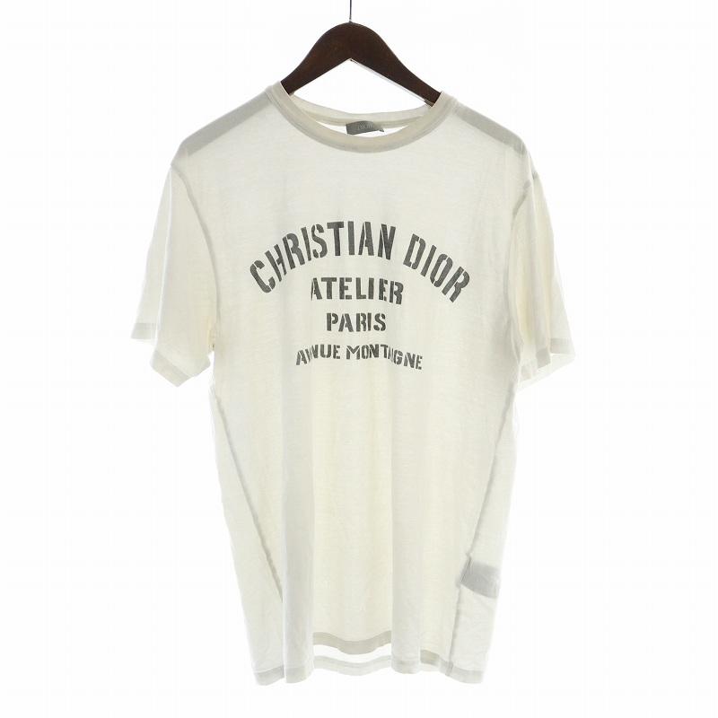 Dior アトリエロゴプリント　Tシャツ ホワイト　043J615A0589 ディオールオム Dior HOMME 21SS ATELIER Tee アトリエ ロゴ