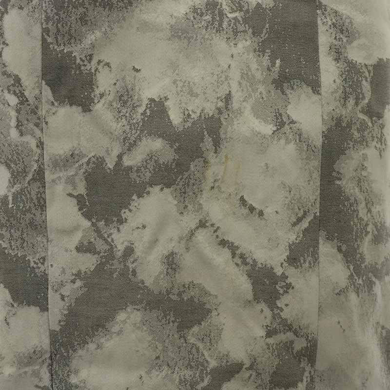 【中古】Christian Dior ヴィンテージ ワンピース 長袖 ロング クルーネック 総柄 肩パッド グレー Christian Dior（クリスチャン・ディオール） ヴィンテージ ワンピース