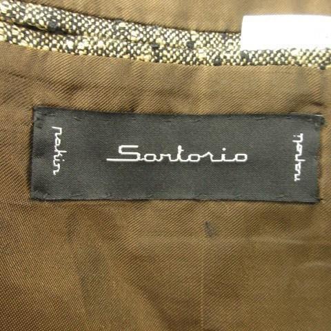 サルトリオ SARTORIO テーラードジャケット ツイード リネン 麻 シルク