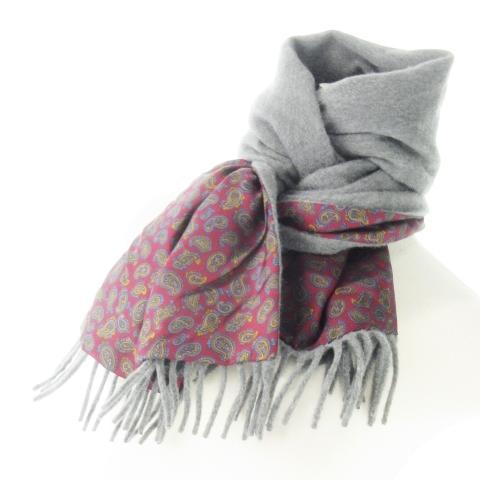 ETRO 未使用品 エトロ マフラー ダブルフェイス カシミヤ シルク