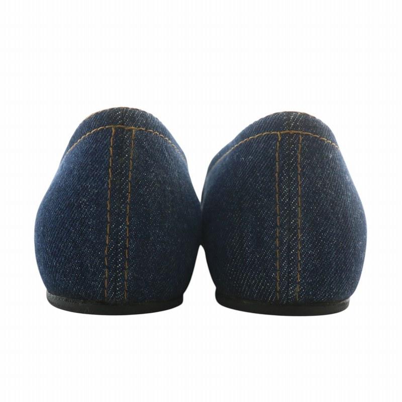 トーテム TOTEME パンプス フラットシューズ デニム キャンバス  