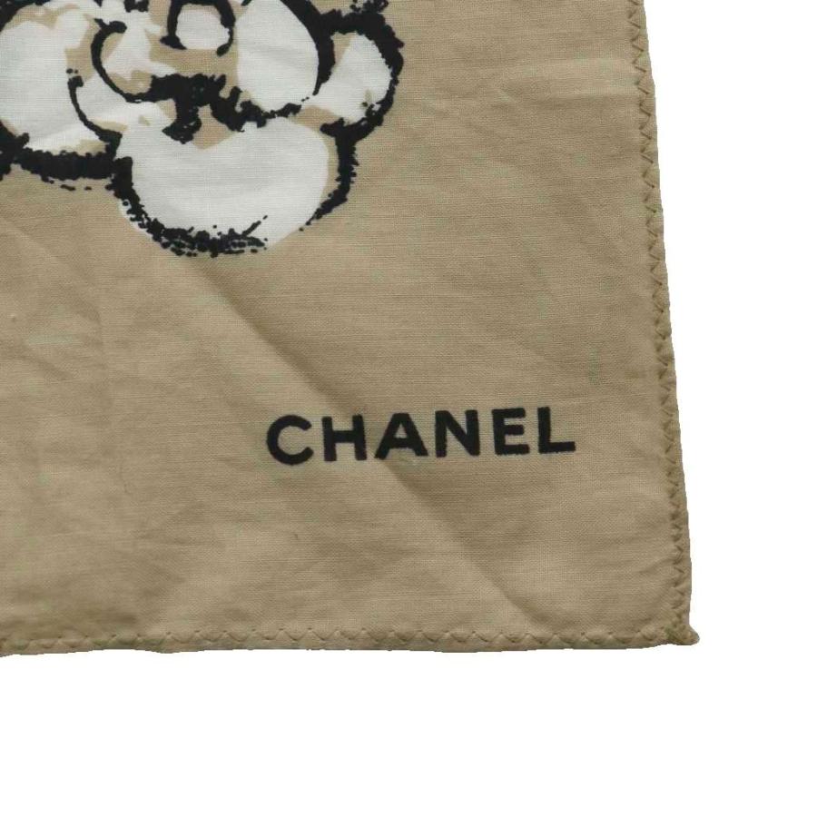CHANEL 大判ハンカチ スカーフ ベージュ 花柄 バンダナ 【公式通販】