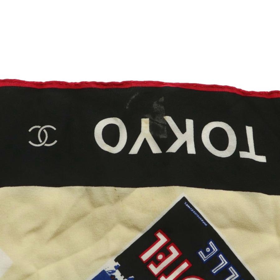 CHANEL（シャネル） スカーフ 絹 シルク 世界のホテル 総柄 ココマーク