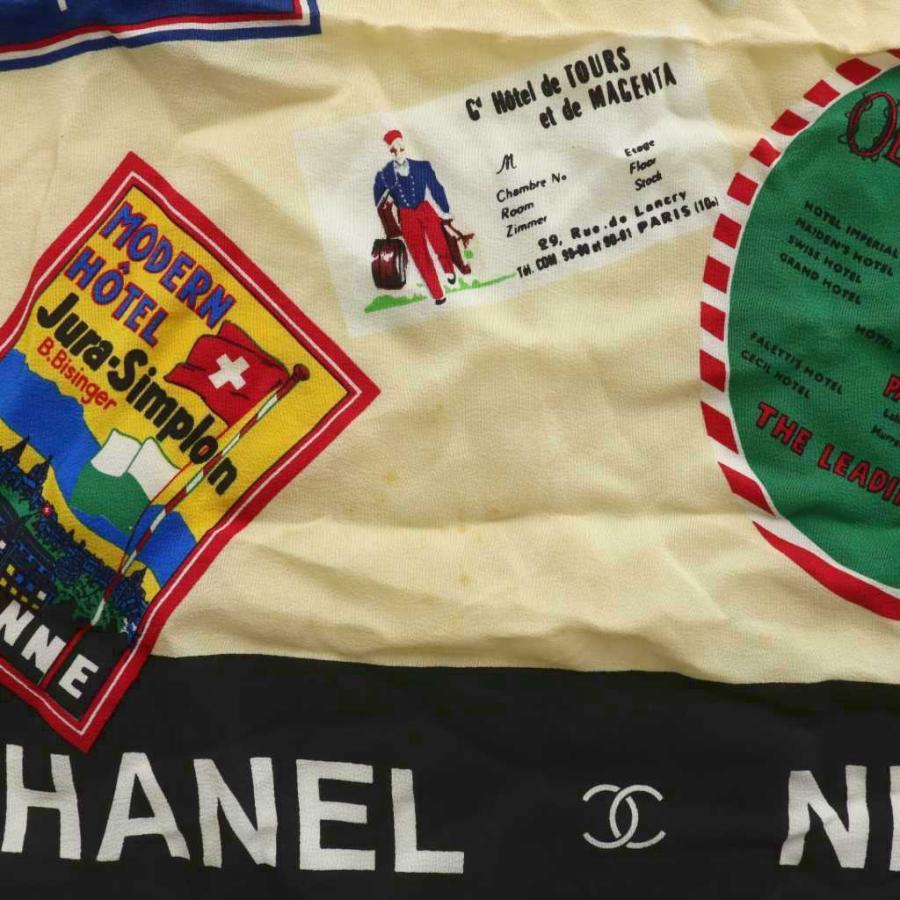 CHANEL（シャネル） スカーフ 絹 シルク 世界のホテル 総柄 ココマーク