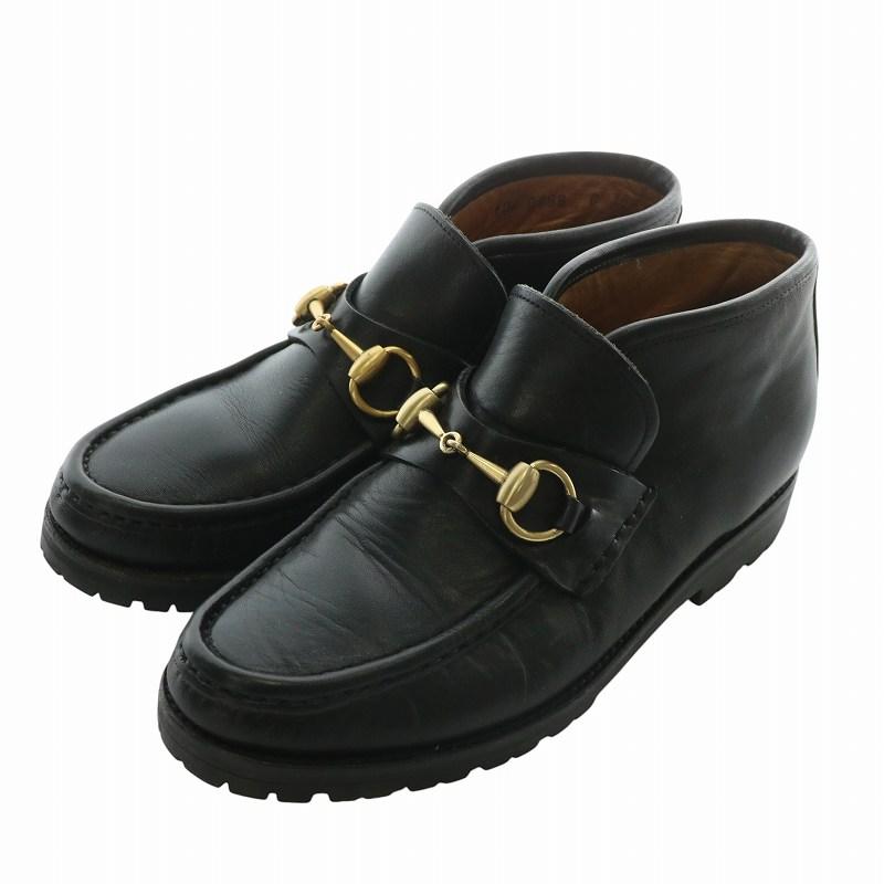 GUCCI グッチ チャッカブーツ ローファー レザー ラウンドトゥ ホース  