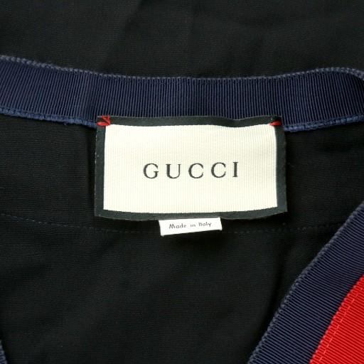 GUCCI（グッチ） ワンピース ロング 半袖 Vネック シェリーライン