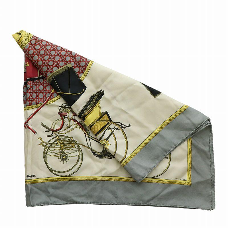 HERMES エルメス カレ90 スカーフ【折りたたみ式 幌の馬車】 HERMES エルメス カレ90 折りたたみ式幌の馬車 LES VOITURES A