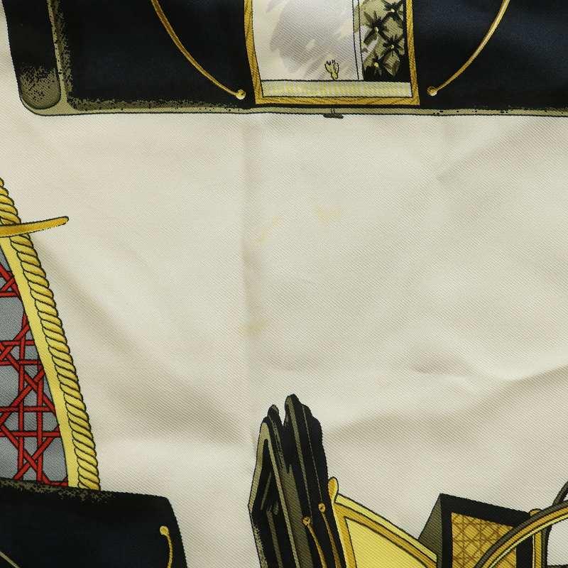 HERMES エルメス カレ90 折りたたみ式幌馬車 スカーフ 絹 シルク