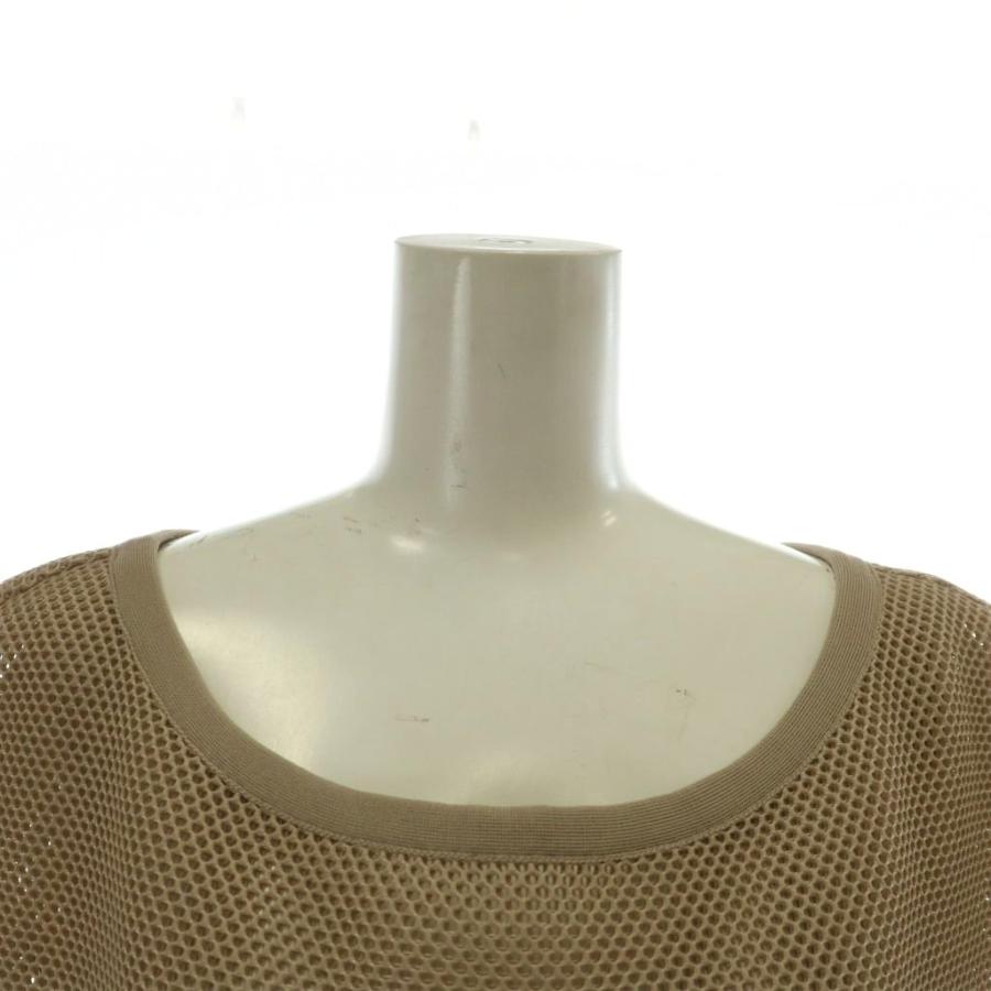 【中古】未使用品 MAX MARA メッシュジャージーワンピース 半袖 ロング ペチコート付き 44 XL ベージュ 2316360239 Max Mara（マックスマーラ） 未使用品 メッシュジャージーワンピース