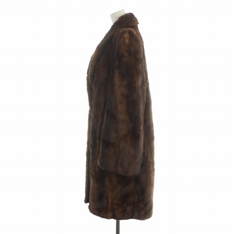 MG Sable FUR ミンクコート　毛皮コート　裏地刺繍　ブラウン　13号 MG Sable FUR 毛皮コート ミンク 裏地刺繍 13号 国産品 - メルカリ