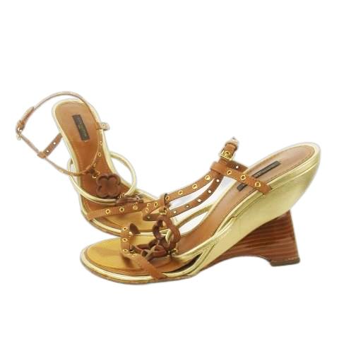 ルイヴィトンゴールド ストラップサンダル