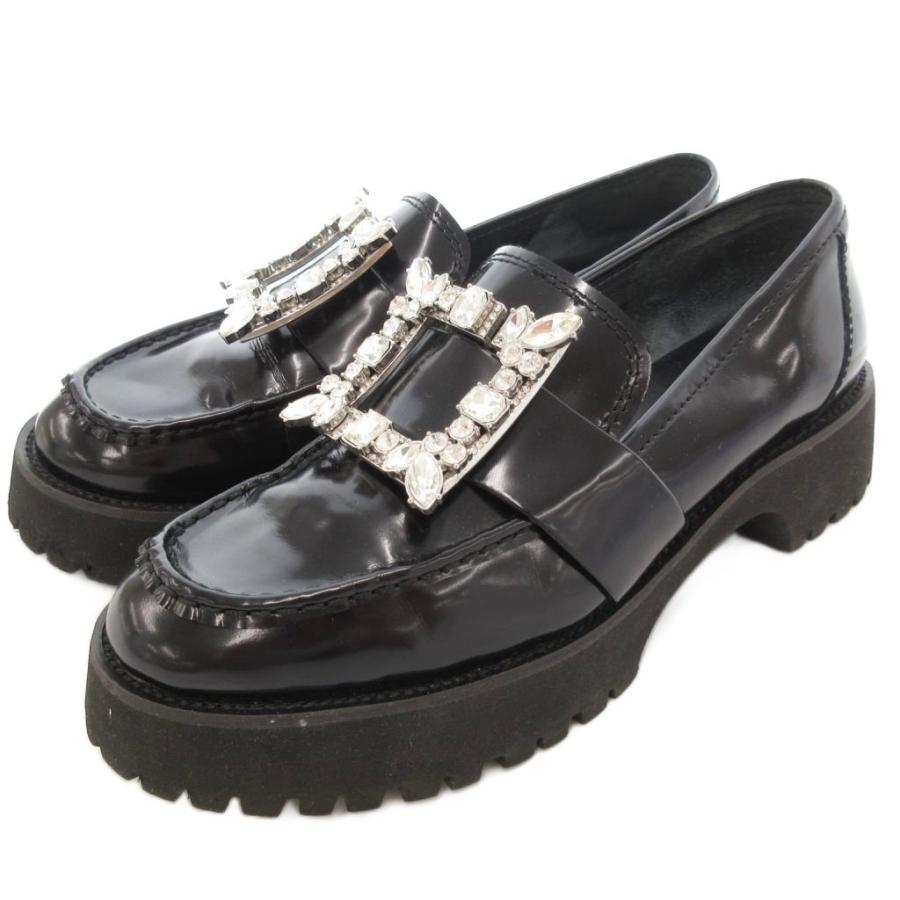 スタッカート ビジュー厚底シューズ 22.5㎝ ブラック 試着のみ