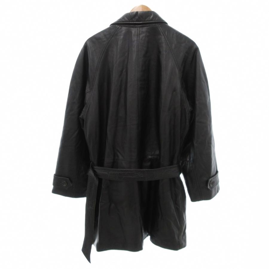Bally（バリー） ステンカラーコート ロング レザー 本革 黒 ブラック