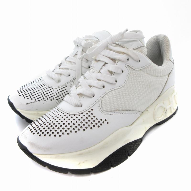 ジミーチュウ JIMMY CHOO スニーカー シューズ ローカット ロゴ 37.5 
