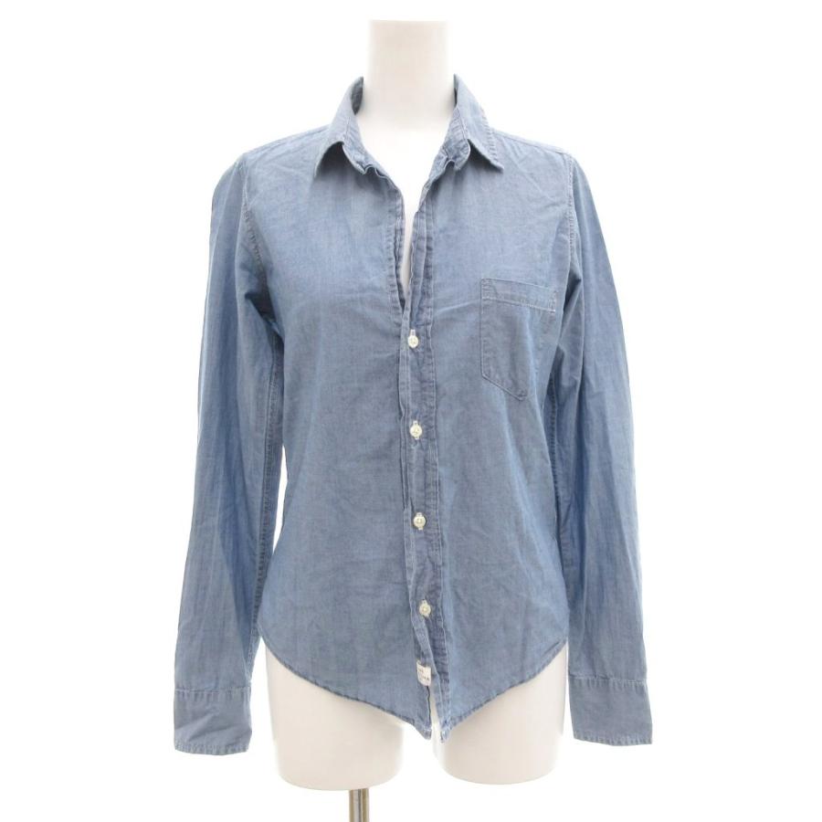 美品＊フランクアンドアイリーン BARRY コットン長袖シャツ ブルーデニム 美品＊フランクアンドアイリーン BARRY コットン長袖シャツ