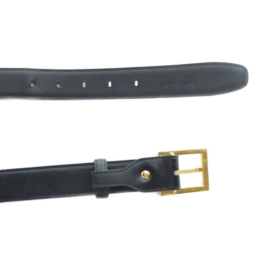 BVLGARI ブルガリ ベルト メンズ レザー 黒 ブラック ゴールド金具 BVLGARI ブルガリ ベルト バックル ロゴ レザー ゴールド金具 黒
