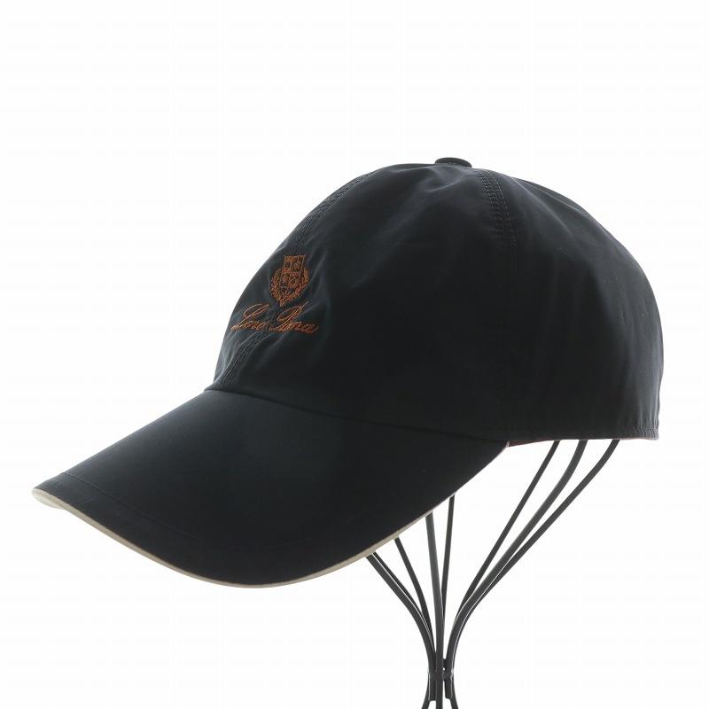 ロロピアーナLoro Piana ロゴ刺繍キャップ帽 ロロピアーナ Loro Piana 帽子 キャップ ロゴ 刺繍 L 紺 ネイビー /XZ