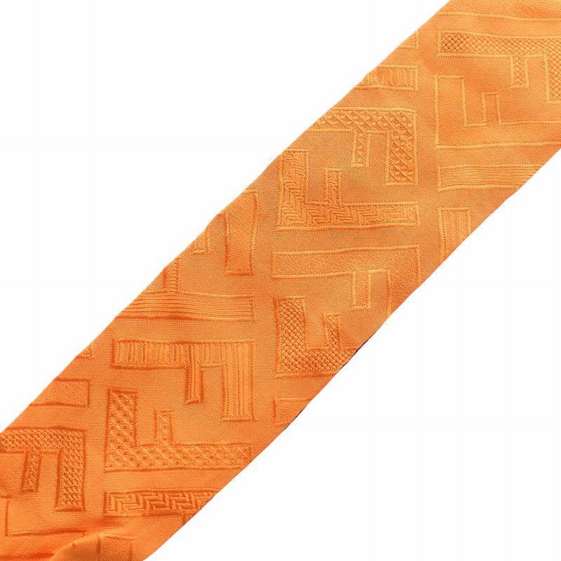 FENDI フェンディ　ラッピー　スカーフ　オレンジ FENDI（フェンディ） ラッピー スカーフ スキニー 絹 シルク ズッカ柄