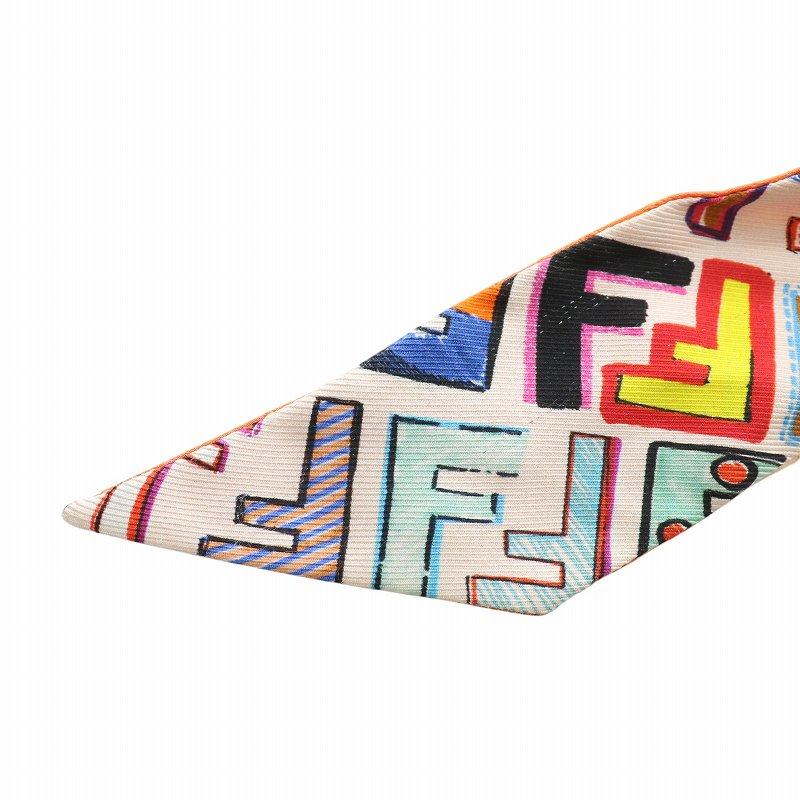 FENDI（フェンディ） ラッピー スカーフ スキニー 絹 シルク ズッカ柄