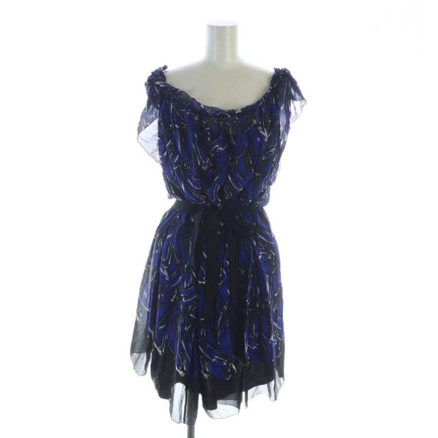 PRADA（プラダ） チュニック ノースリーブ ミニワンピース ロゴ フリル