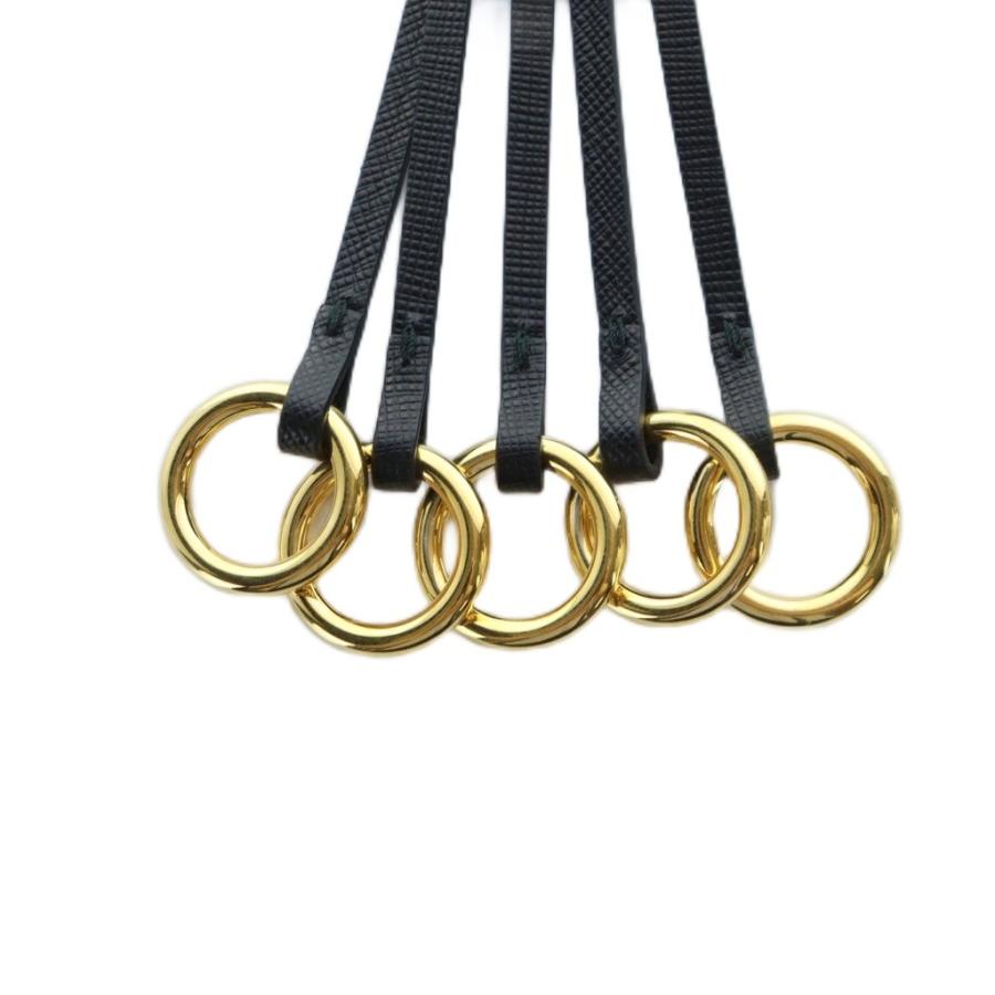 PRADA（プラダ） バッグチャーム 5連 ストラップ キーリング レザー