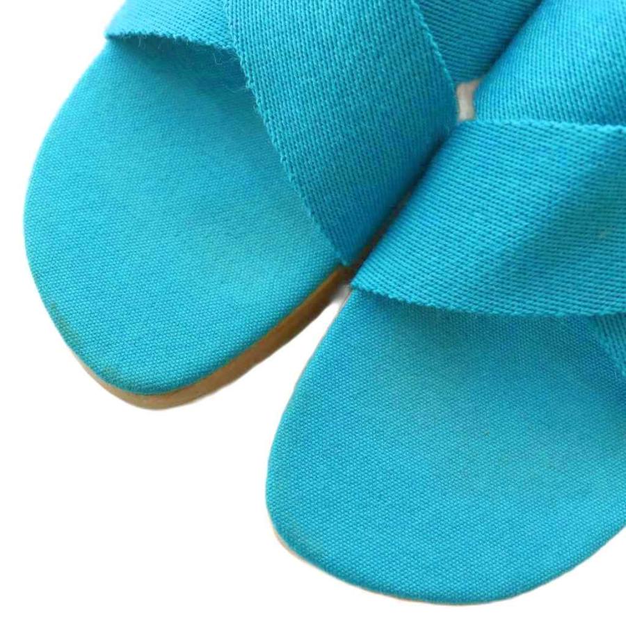 HERMES（エルメス） サンダル キャンバス オープントゥ ウッドソール