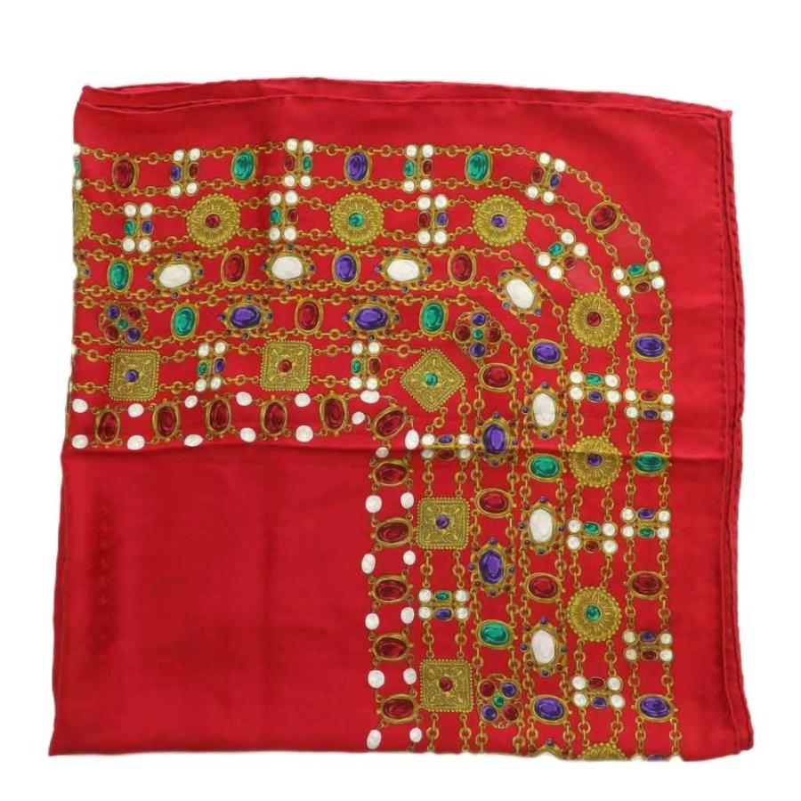 CHANEL（シャネル） スカーフ 大判 絹 シルク ジュエリー柄 総柄 ココ