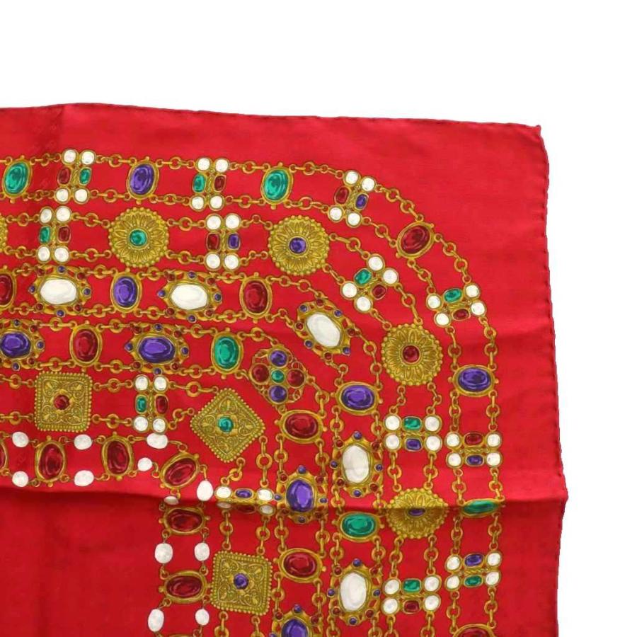 CHANEL（シャネル） スカーフ 大判 絹 シルク ジュエリー柄 総柄 ココ