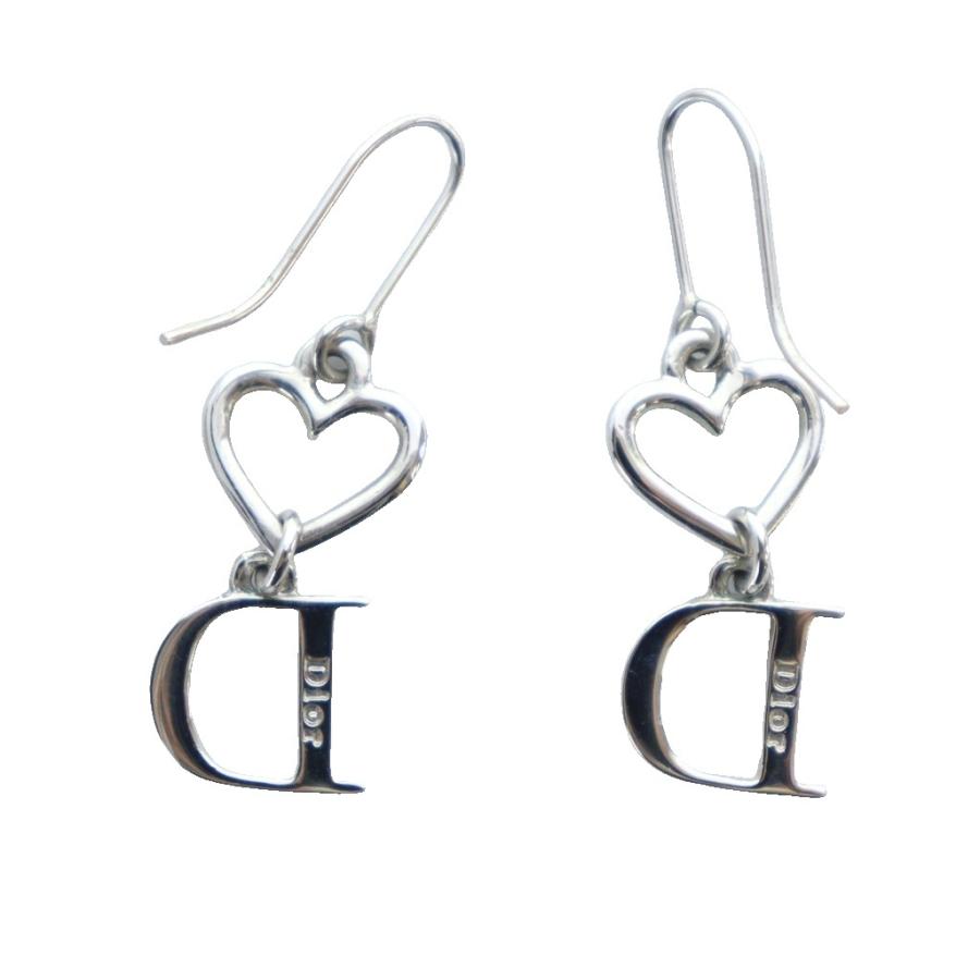 ディオール Dior ピアス アクセサリー 両耳用 ロゴ ハート シルバー色