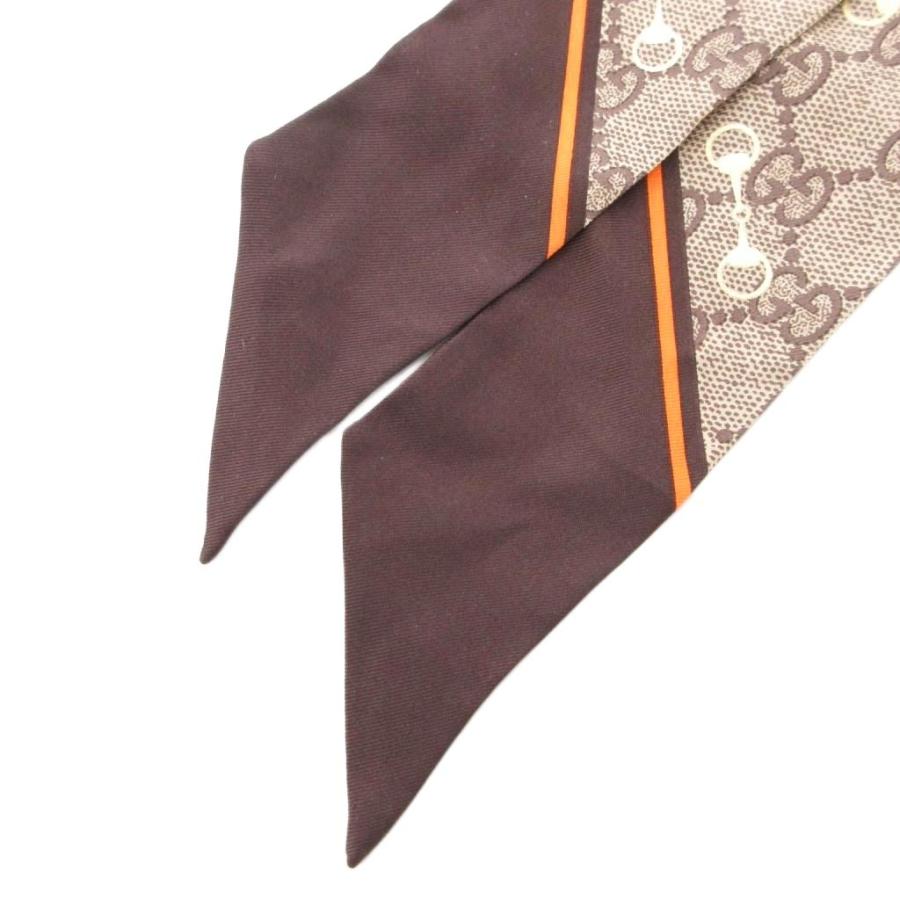 GUCCI（グッチ） 美品 ネックボウ スカーフ GGプリント ホースビット