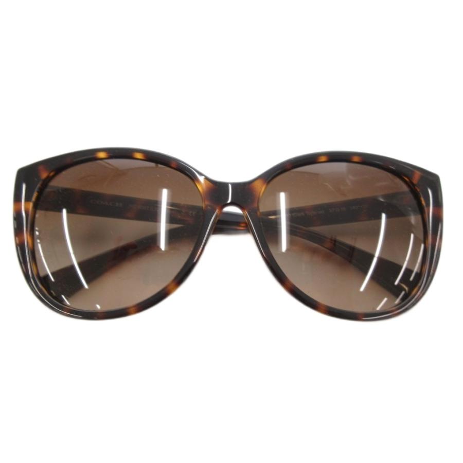 COACH コーチ サングラス べっ甲柄 プラスチックフレーム 茶 ブラウン  