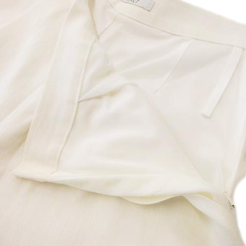 FOXEY（フォクシー） ガウチョパンツ ワイドパンツ ワンタック リネン