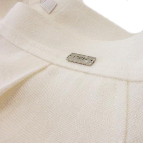 FOXEY（フォクシー） ガウチョパンツ ワイドパンツ ワンタック リネン