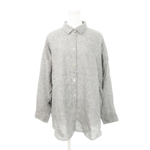 スピック&スパン Spick&Span 80リネンカシュクールビッグシャツ 長袖 