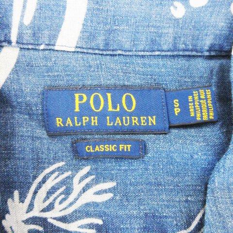 POLO RALPH LAUREN アロハシャツ 半袖 リネン 麻 オープンカラー