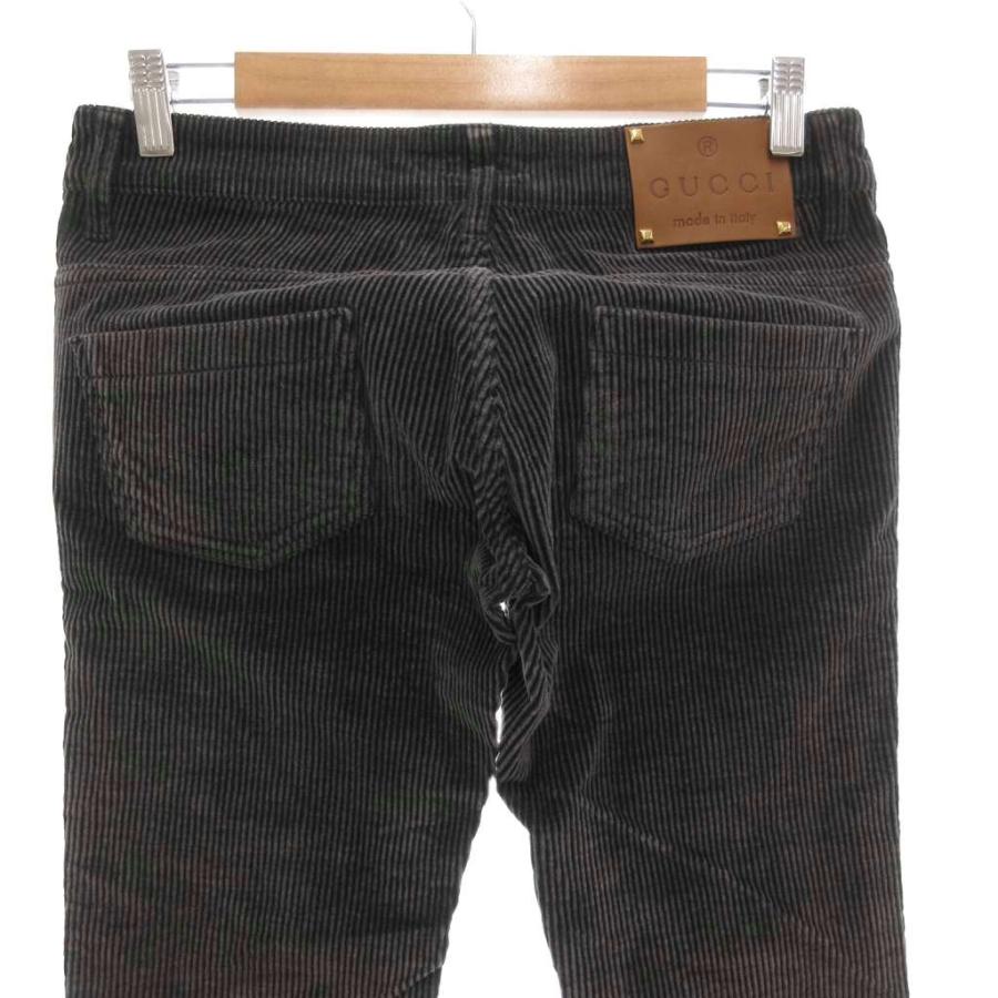 GUCCI グッチ コーデュロイ フレアパンツ ブーツカット 38 グレー /UO  