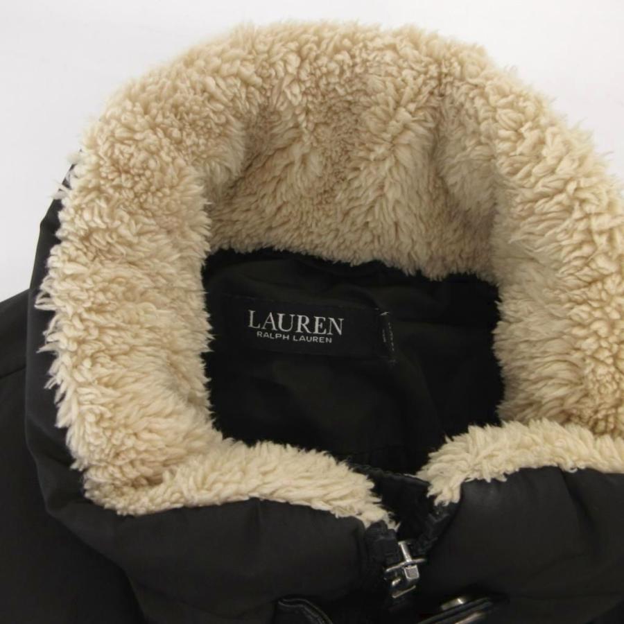ローレンラルフローレン LAUREN RALPH ダウンコート ロング ボア XS 黒