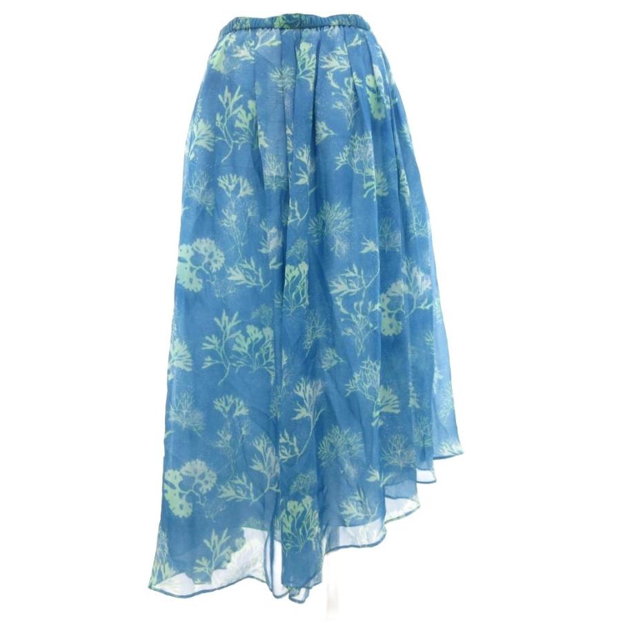 【中古】未使用品 ブラミンク BLAMINK タグ付き アシンメトリースカート ロング イージー フレア 絹 シルク 38 未使用品 ブラミンク BLAMINK タグ付き アシンメトリースカート ロング