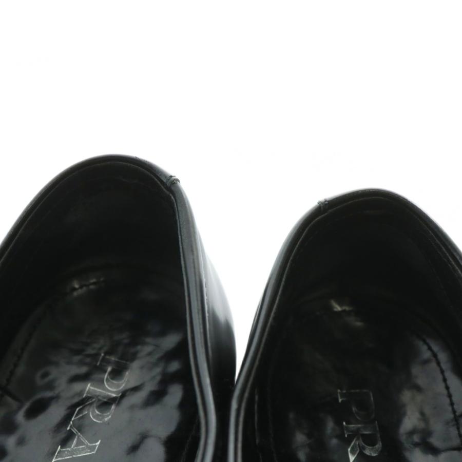 PRADA プラダ ビジネスシューズ ドレス 革靴 レザー スクエアトゥ ロゴ  