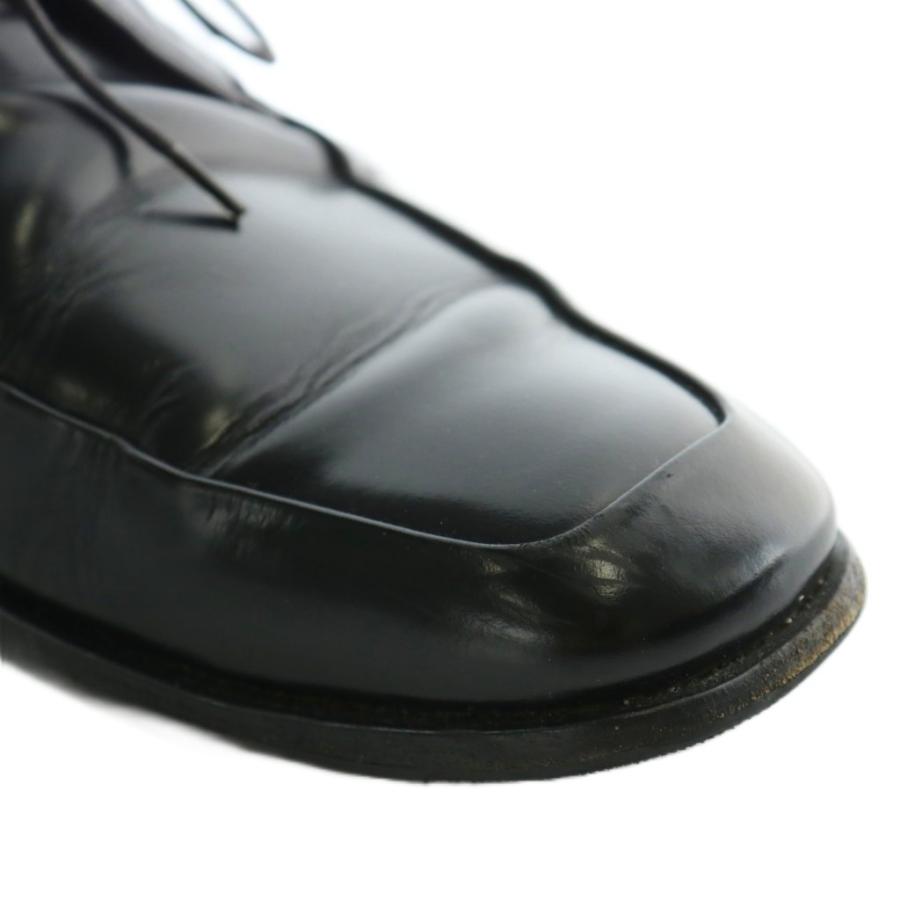 PRADA プラダ ビジネスシューズ ドレス 革靴 レザー スクエアトゥ ロゴ  