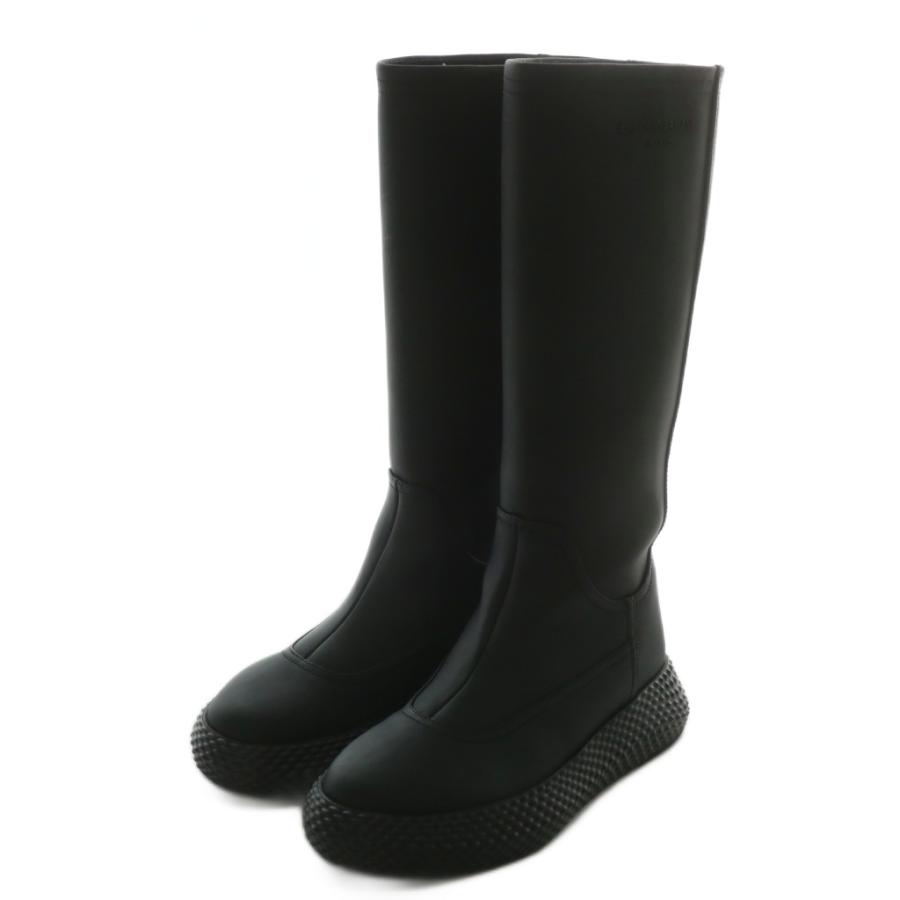 EMPORIO ARMANI エンポリオアルマーニ ロングブーツ ラウンドトゥ ロゴ