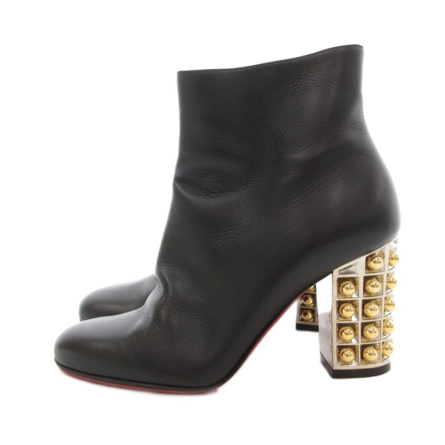 ウ*ン様 クリスチャンルブタン ショートブーツ 34.5 ブラック Christian Louboutin（クリスチャンルブタン） ショートブーツ
