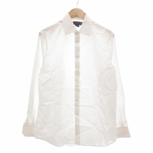 【中古】ルイヴィトン LOUIS VUITTON UNIFORMS ワイシャツ ドレスシャツ 39 白 ホワイト ロゴボタン 長袖 /UO LOUIS VUITTON（ルイ・ヴィトン） LOUIS VUITTON UNIFORMS ワイシャツ