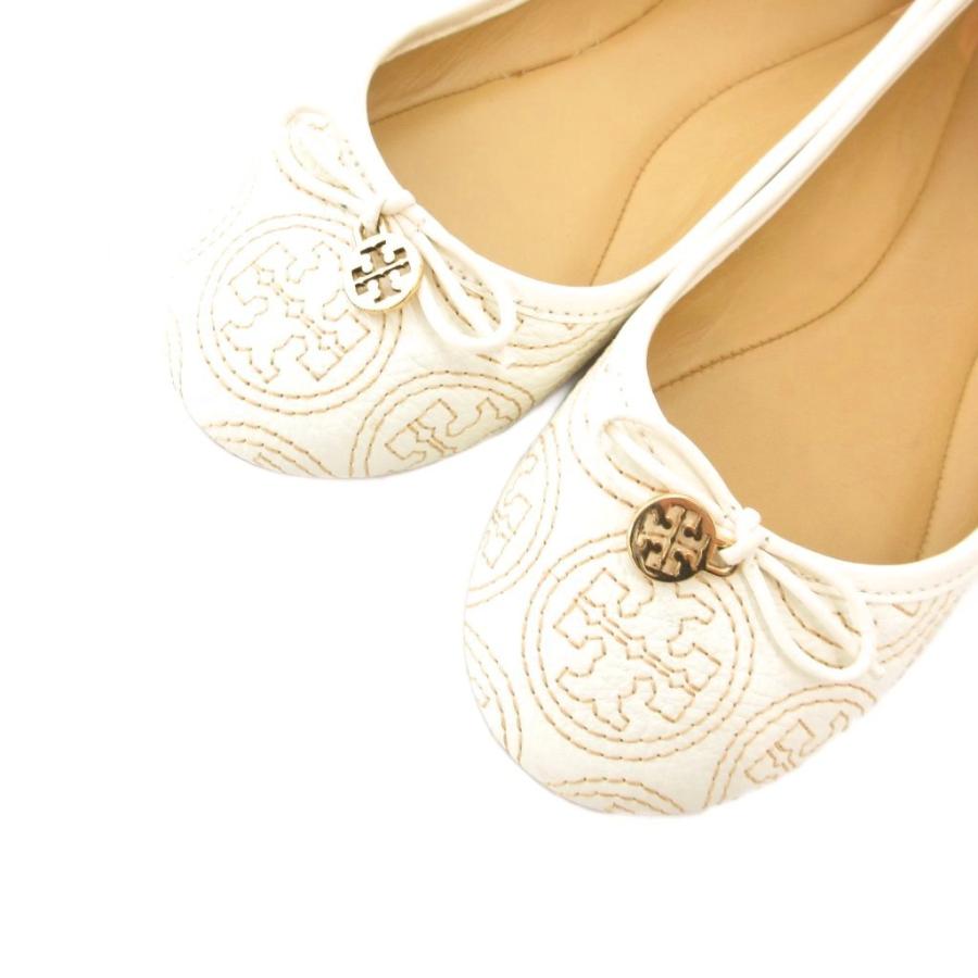 【専用】Tory Burch ホワイト フラットシューズ TORY BURCH トリーバーチ バレエシューズ フラット リボン 5.5M