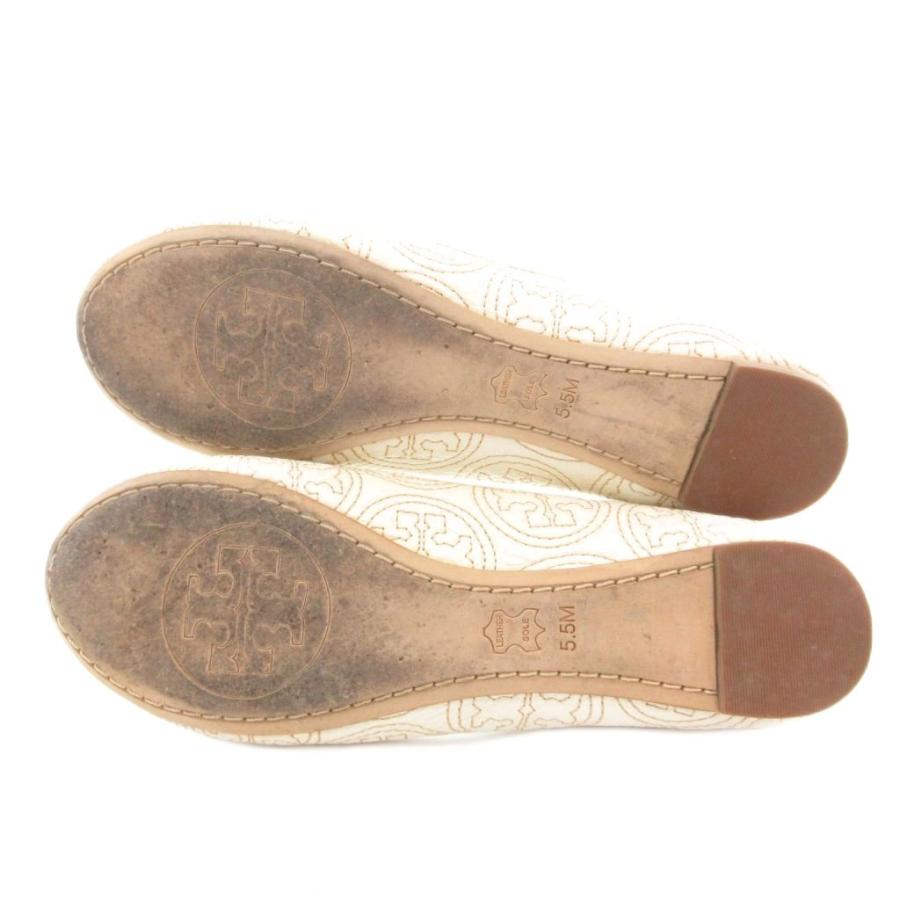 【専用】Tory Burch ホワイト フラットシューズ TORY BURCH トリーバーチ バレエシューズ フラット リボン 5.5M
