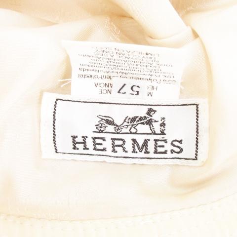 HERMES（エルメス） 帽子 バケットハット レザーパイピング 57
