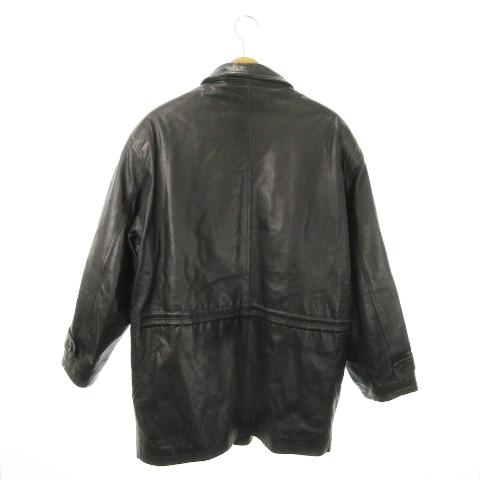 prema stone レザーコート 羊革 本革 ステンカラー フロントボタン