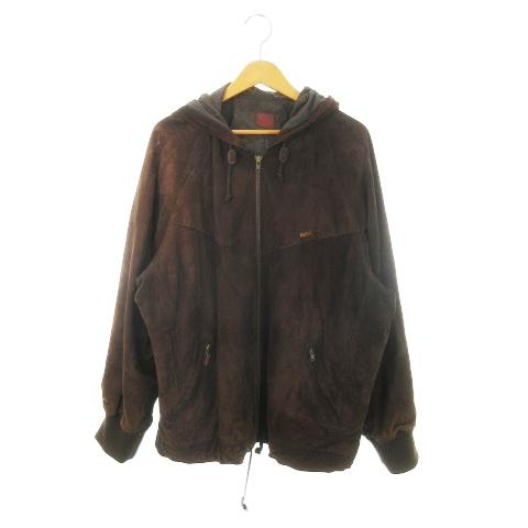 パパス Papas スエード レザー パーカー フーディ ジャケット