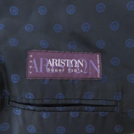 【中古】アリストン ARISTON SUPER 130'S セットアップ スーツ ジャケット パンツ 春夏 背抜き ストライプ 青 ブルー アリストン ARISTON SUPER 130'S セットアップ スーツ ジャケット